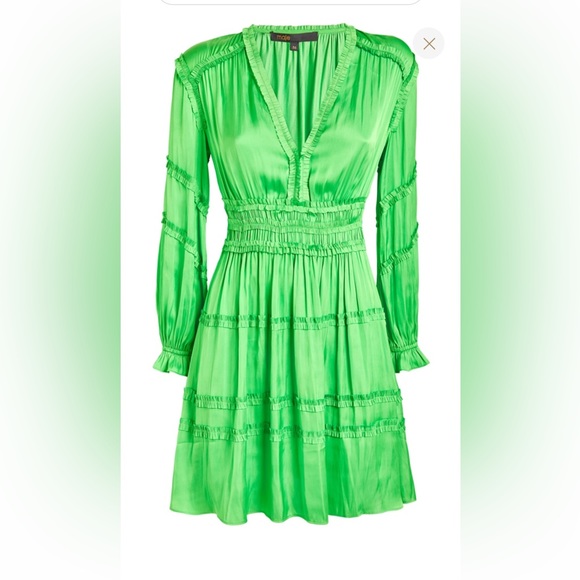 ☘️ NEW WITH TAGS☘️ MAJE
Satin Ruffled Dress 40 US6 - Picture 3 of 7
